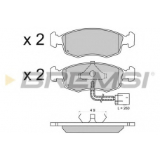 BP2583 BREMSI Комплект тормозных колодок, дисковый тормоз