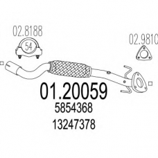 01.20059 MTS Труба выхлопного газа