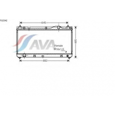 TO2342 AVA Радиатор, охлаждение двигателя