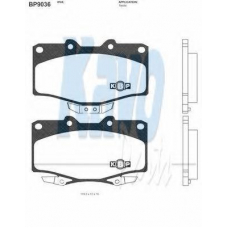 BP-9036 KAVO PARTS Комплект тормозных колодок, дисковый тормоз