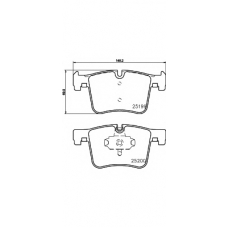 8DB 355 015-781 HELLA Комплект тормозных колодок, дисковый тормоз