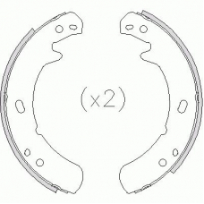 Z4209.00 WOKING Комплект тормозных колодок, стояночная тормозная с