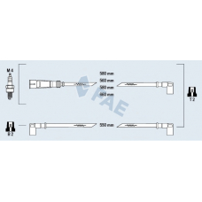 85020 FAE Комплект проводов зажигания