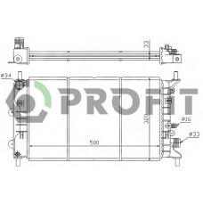 PR 2530A3 PROFIT Радиатор, охлаждение двигателя