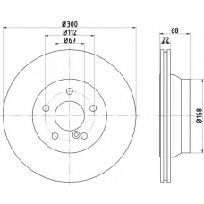 8DD 355 108-851 HELLA PAGID Тормозной диск