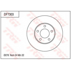 DF7303 TRW Тормозной диск