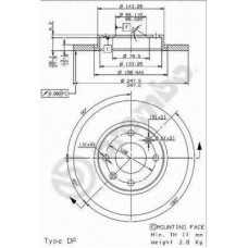 BS 7654 BRECO Тормозной диск