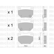 22-0501-0 METELLI Комплект тормозных колодок, дисковый тормоз