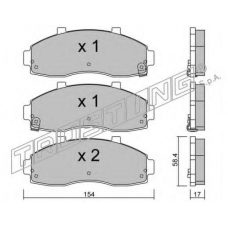 382.0 TRUSTING Комплект тормозных колодок, дисковый тормоз