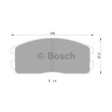 0 986 505 335 BOSCH Комплект тормозных колодок, дисковый тормоз