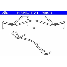 11.8116-0172.1 ATE Пружина, тормозной суппорт