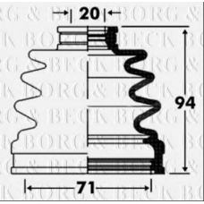 BCB2860 BORG & BECK Пыльник, приводной вал