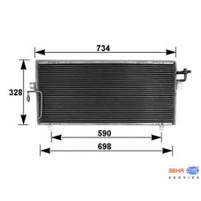 8FC 351 036-511 HELLA Конденсатор, кондиционер