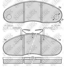 PN2805W NiBK Комплект тормозных колодок, дисковый тормоз