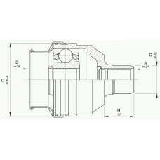 CVJ5591.20 OPEN PARTS Шарнирный комплект, приводной вал