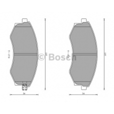 0 986 AB0 205 BOSCH Комплект тормозных колодок, дисковый тормоз