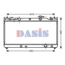 210132N AKS DASIS Радиатор, охлаждение двигателя