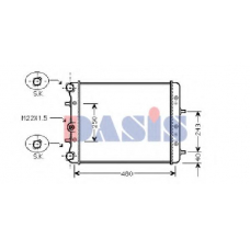491120N AKS DASIS Радиатор, охлаждение двигателя