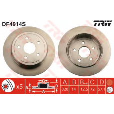 DF4914S TRW Тормозной диск