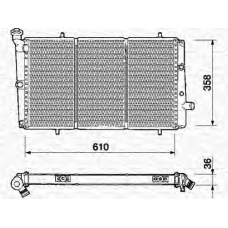 350213338000 MAGNETI MARELLI Радиатор, охлаждение двигателя