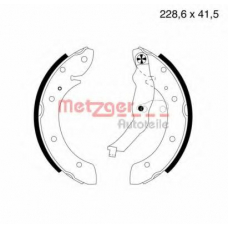 MG 579 METZGER Комплект тормозных колодок