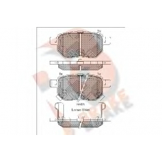 RB1947 R BRAKE Комплект тормозных колодок, дисковый тормоз