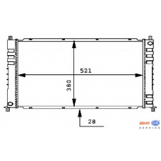 8MK 376 715-651 HELLA Радиатор, охлаждение двигателя