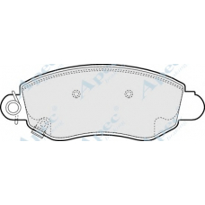 PAD1167 APEC Комплект тормозных колодок, дисковый тормоз