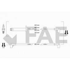 85710 FAE Комплект проводов зажигания