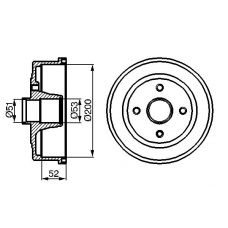 0 986 477 135 BOSCH Тормозной барабан