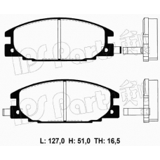 IBD-1904 IPS Parts Комплект тормозных колодок, дисковый тормоз