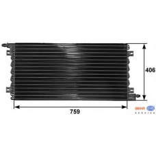 8FC 351 300-111 HELLA Конденсатор, кондиционер