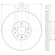 8DD 355 113-091 HELLA Тормозной диск