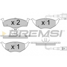 BP3032 BREMSI Комплект тормозных колодок, дисковый тормоз