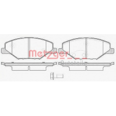 1170793 METZGER Комплект тормозных колодок, дисковый тормоз