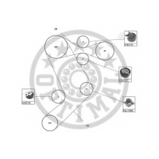 SK-1529AQ1 OPTIMAL Водяной насос + комплект зубчатого ремня