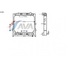 IV2085 AVA Радиатор, охлаждение двигателя