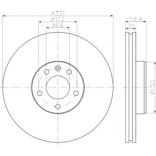 8DD 355 121-151 HELLA PAGID Тормозной диск