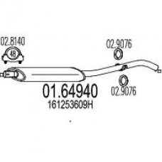 01.64940 MTS Глушитель выхлопных газов конечный