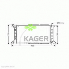 31-0344 KAGER Радиатор, охлаждение двигателя