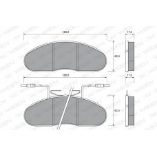151-1613 WEEN Комплект тормозных колодок, дисковый тормоз