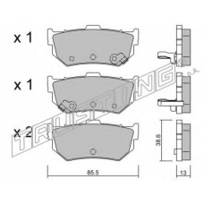 172.0 TRUSTING Комплект тормозных колодок, дисковый тормоз