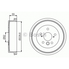 0 986 477 168 BOSCH Тормозной барабан