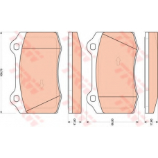 GDB1772 TRW Комплект тормозных колодок, дисковый тормоз