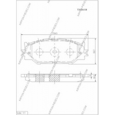 T360A118 NPS Комплект тормозных колодок, дисковый тормоз