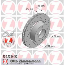 150.1256.52 ZIMMERMANN Тормозной диск