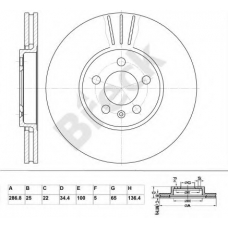 BR 353 VA100 BRECK Тормозной диск