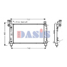 520650N AKS DASIS Радиатор, охлаждение двигателя