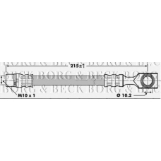 BBH6828 BORG & BECK Тормозной шланг