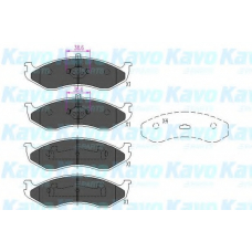 KBP-4016 KAVO PARTS Комплект тормозных колодок, дисковый тормоз